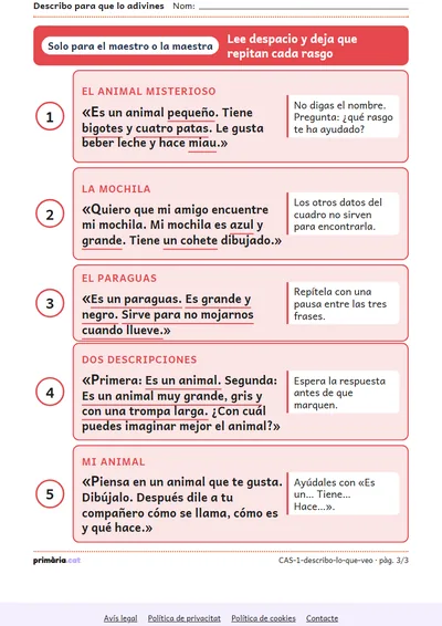 Pàgina 3 de 3: Describo para que lo adivines