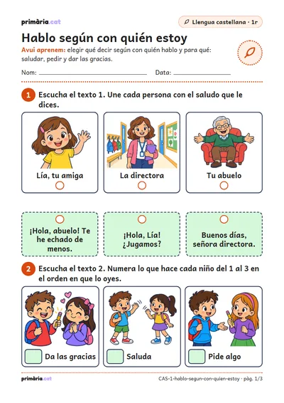 Pàgina 1 de 3: Hablo según con quién estoy