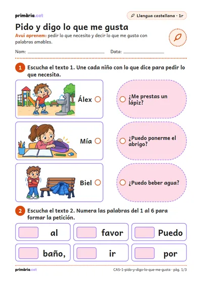 Pàgina 1 de 3: Pido y digo lo que me gusta