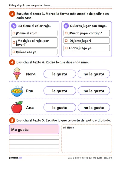 Pàgina 2 de 3: Pido y digo lo que me gusta