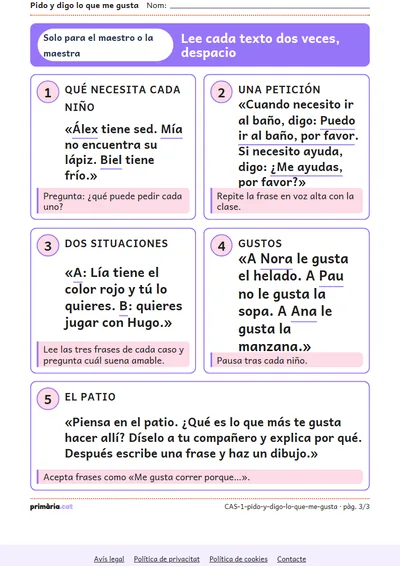 Pàgina 3 de 3: Pido y digo lo que me gusta