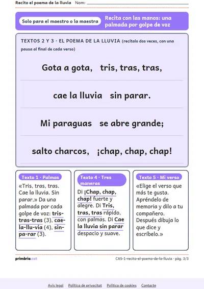 Pàgina 3 de 3: Recito el poema de la lluvia