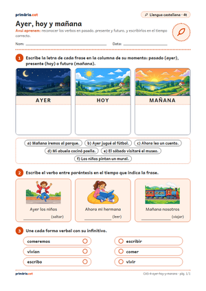 Primera pàgina de la fitxa «Ayer, hoy y mañana»