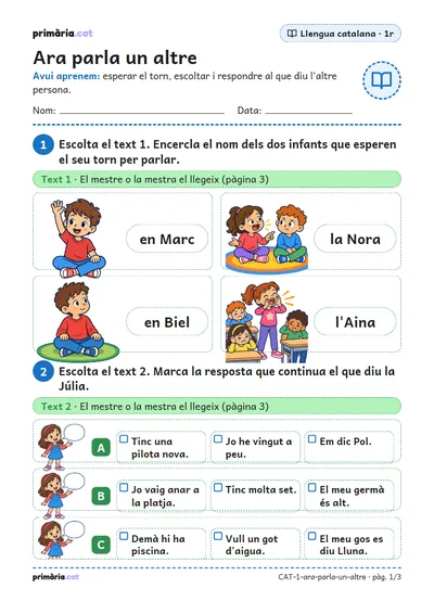Pàgina 1 de 3: Ara parla un altre