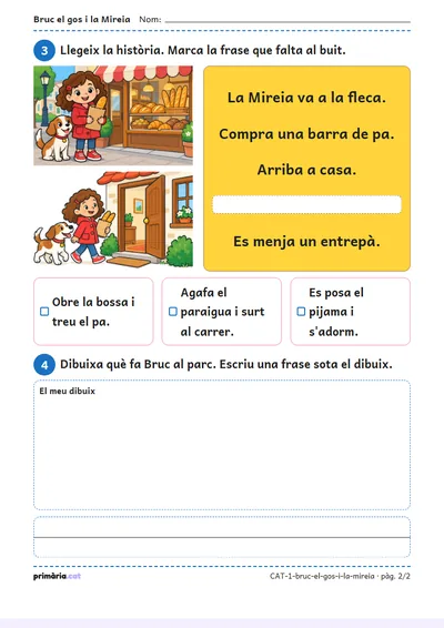 Pàgina 2 de 2: Bruc el gos i la Mireia