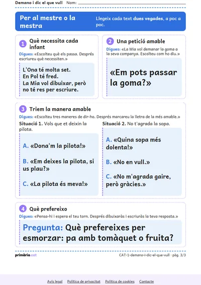 Pàgina 3 de 3: Demano i dic el que vull