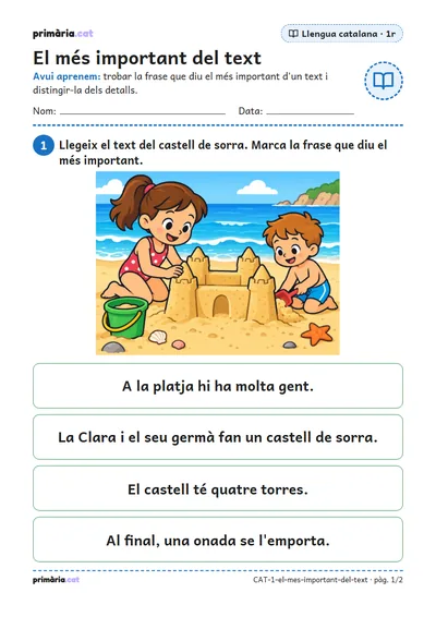 Pàgina 1 de 2: El més important del text