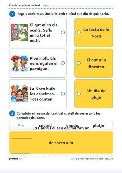 Pàgina 2 de 2: El més important del text