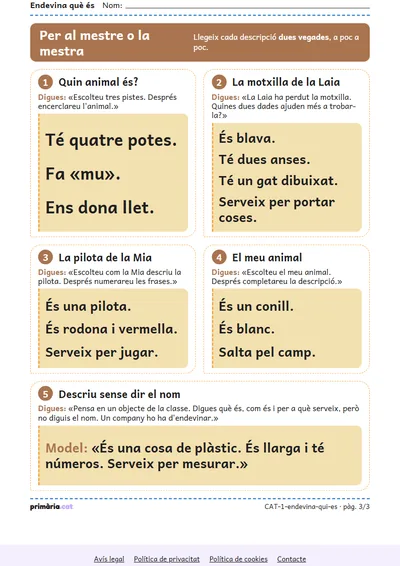 Pàgina 3 de 3: Endevina què és