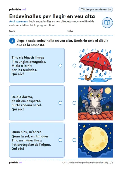 Pàgina 1 de 2: Endevinalles per llegir en veu alta