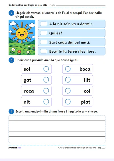 Pàgina 2 de 2: Endevinalles per llegir en veu alta