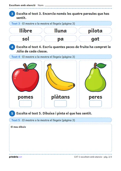 Pàgina 2 de 3: Escoltem amb atenció