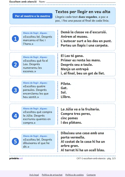 Pàgina 3 de 3: Escoltem amb atenció