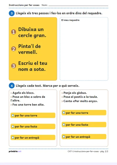 Pàgina 2 de 2: Instruccions per fer coses