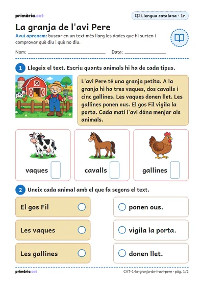 Pàgina 1 de 2: La granja de l'avi Pere