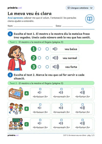 Pàgina 1 de 3: La meva veu és clara