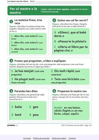 Pàgina 3 de 3: La meva veu és clara