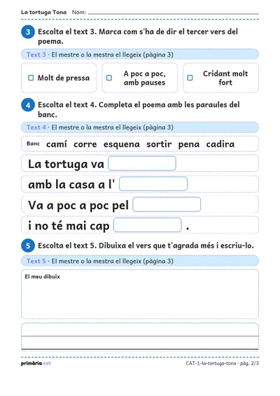 Pàgina 2 de 3: La tortuga Tona