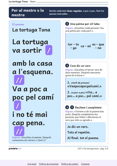 Pàgina 3 de 3: La tortuga Tona