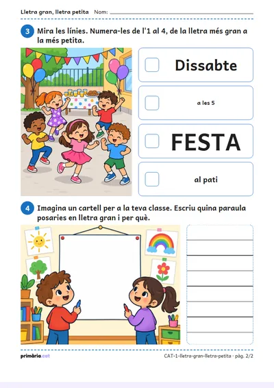 Pàgina 2 de 2: Lletra gran, lletra petita