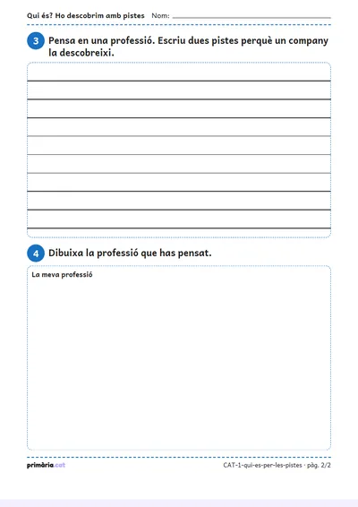Pàgina 2 de 2: Qui és? Ho descobrim amb pistes
