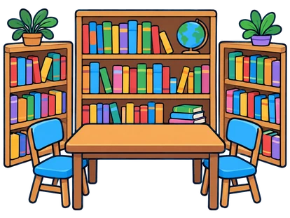 Una biblioteca en silenci.