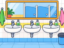Un lavabo amb piques
