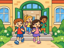 La porta de l'escola