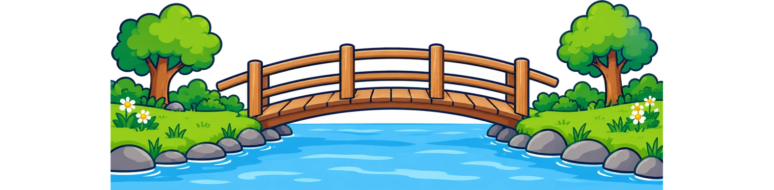 Un pont de fusta sobre un riu