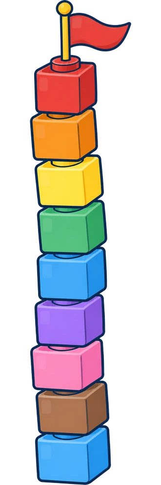 Una torre de cubs