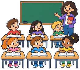 Una classe amb alumnes que llegeixen.