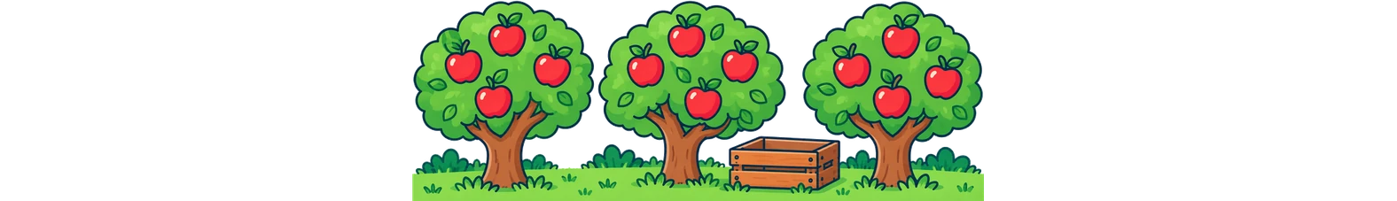 Un hort amb arbres fruiters