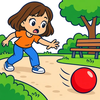 La pilota rodola lluny de la Joana.