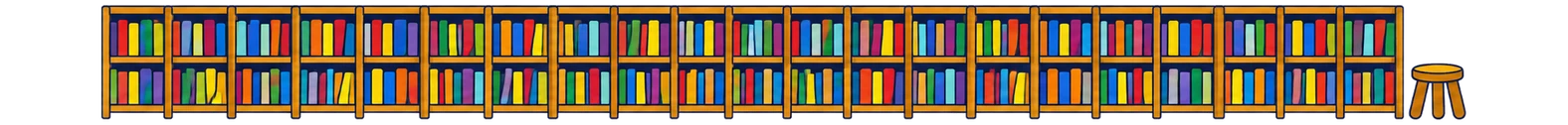 Uns prestatges de biblioteca