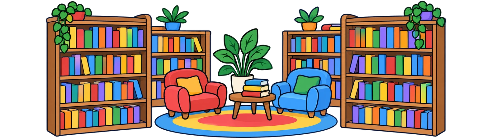 Una biblioteca amb prestatgeries