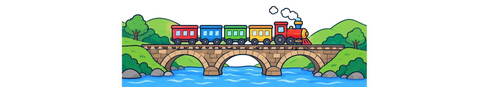 Un tren travessant un pont