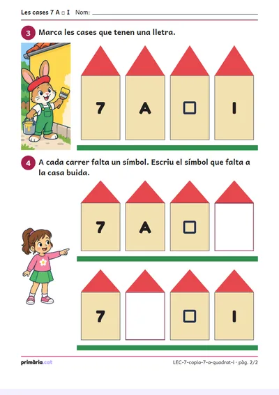 Pàgina 2 de 2: Les cases 7 A □ I