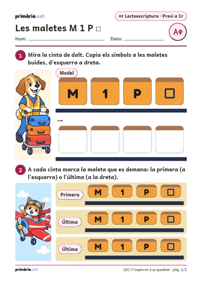 Pàgina 1 de 2: Les maletes M 1 P □