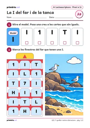 Primera pàgina de la fitxa «La I del far i de la tanca»
