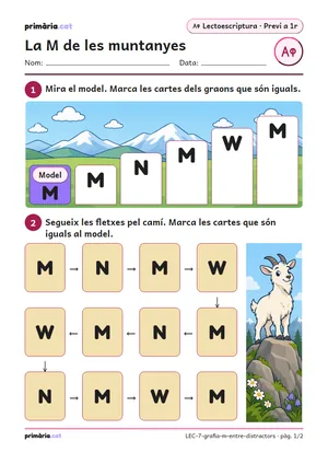 Primera pàgina de la fitxa «La M de les muntanyes»