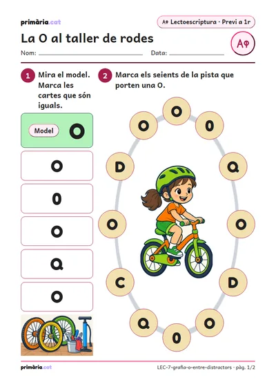 Pàgina 1 de 2: La O al taller de rodes