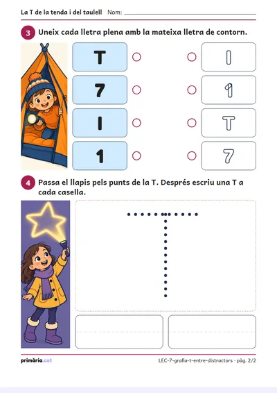 Pàgina 2 de 2: La T de la tenda i del taulell