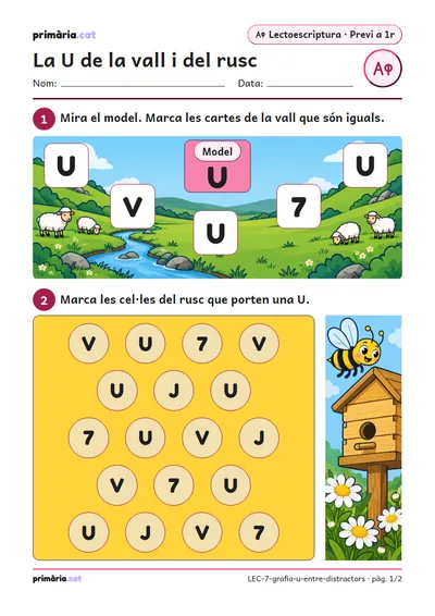 Pàgina 1 de 2: La U de la vall i del rusc