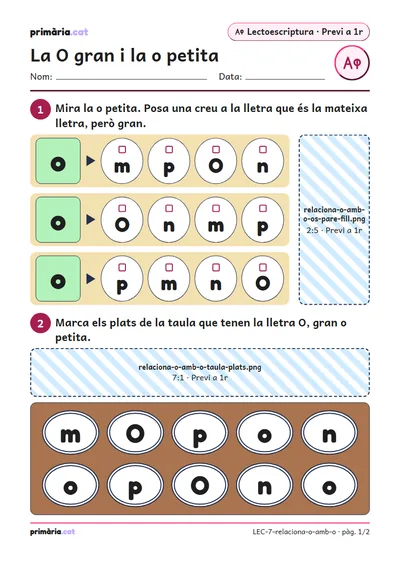 Pàgina 1 de 2: La O gran i la o petita