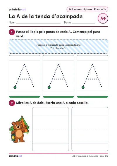 Pàgina 1 de 2: La A de la tenda d'acampada