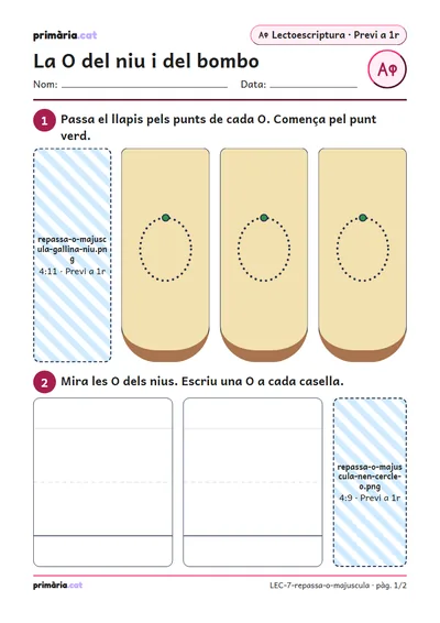 Pàgina 1 de 2: La O del niu i del bombo