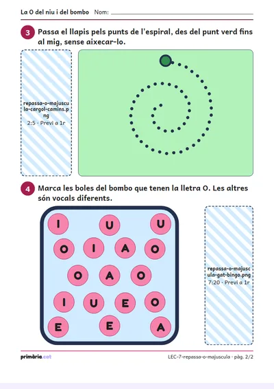 Pàgina 2 de 2: La O del niu i del bombo
