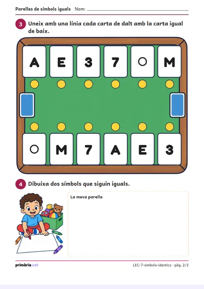 Pàgina 2 de 2: Parelles de símbols iguals