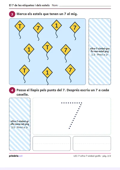 Pàgina 2 de 2: El 7 de les etiquetes i dels estels