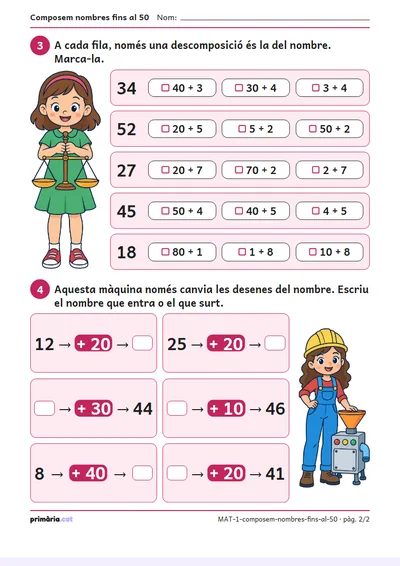 Pàgina 2 de 2: Composem nombres fins al 50